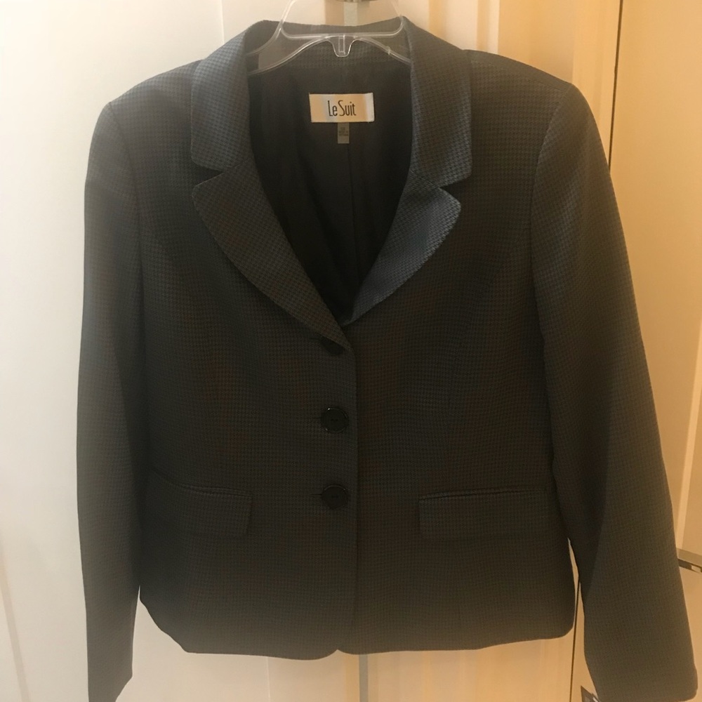 Le Suit NWT Houndstooth Blazer size 12